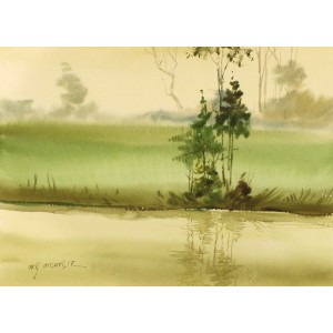 Arif Ansari, 11 x 14 Inch, Water Color on Paper, Landscape Painting, AC-AA-059